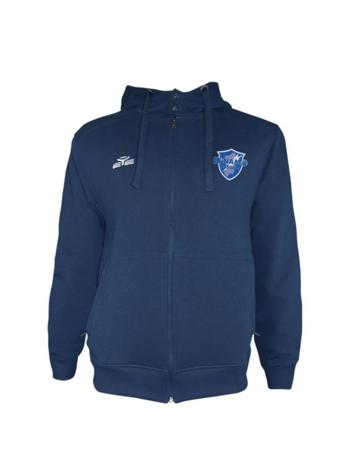 DINAMO SASSARI FELPA FULL ZIP CON CAPPUCCIO