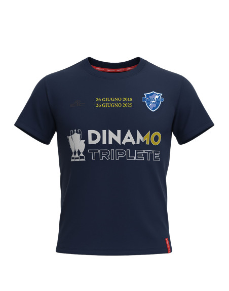 DINAMO SASSARI T-SHIRT CELEBRATIVA ANNIVERSARIO TRIPLETE
