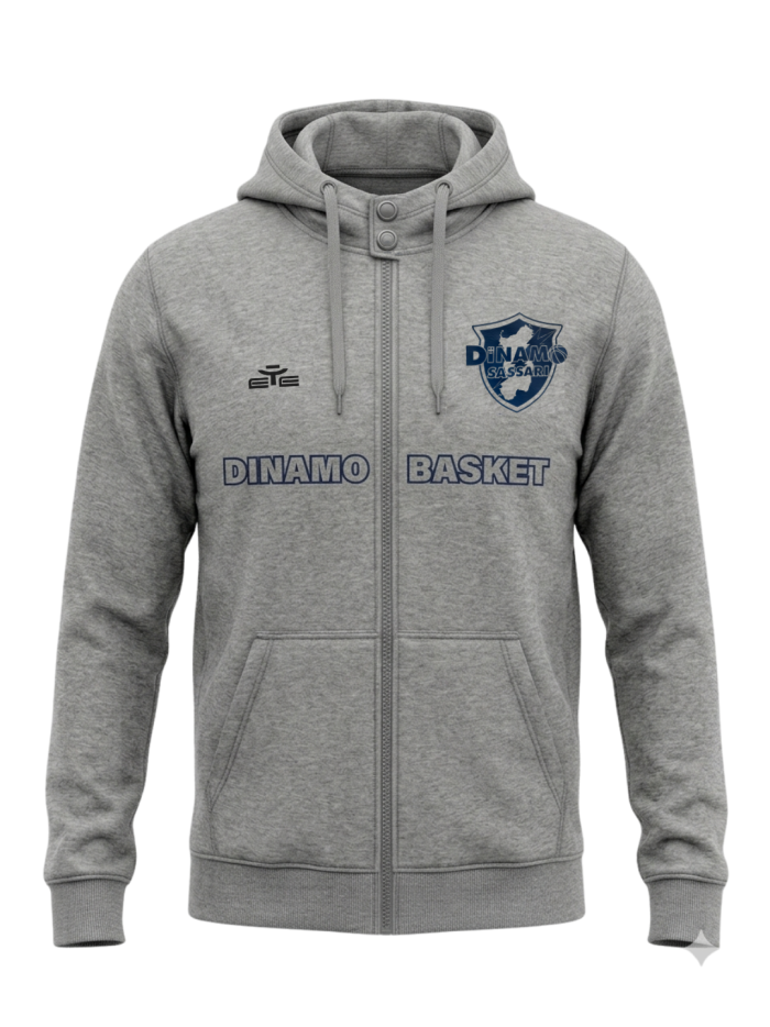 DINAMO SASSARI FELPA ZIP E CAPPUCCIO