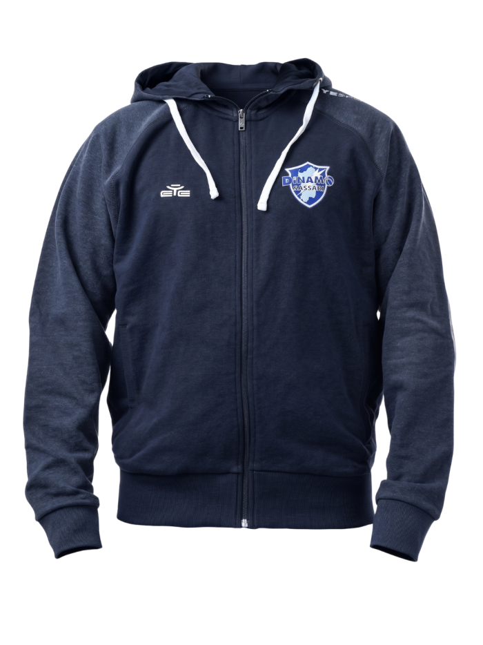 DINAMO SASSARI FELPA CON CAPPUCCIO BICOLORE